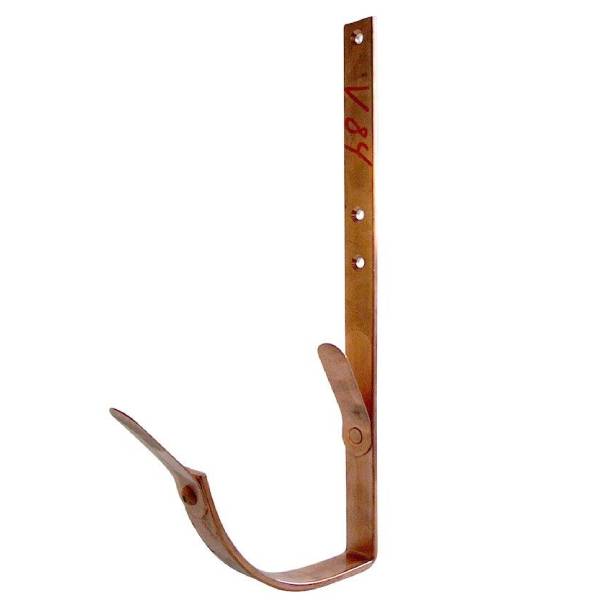 Rendejern lang kobber 1/4 rund arkitekttagrende 333 mm