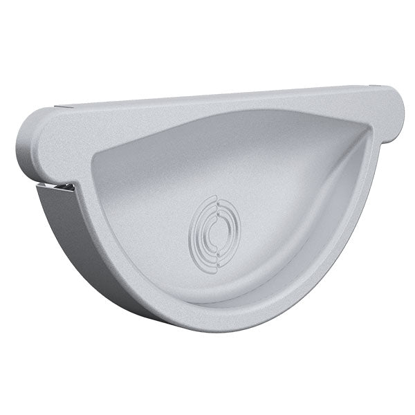 Lindab Rainline endebund 125 mm Stålmetallic