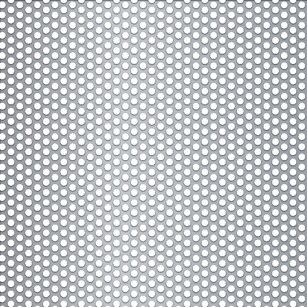 Perforeret Aluminiumsplade 1x1000x2000 mm Ø5 mm T7,5 mm 40,3% luft