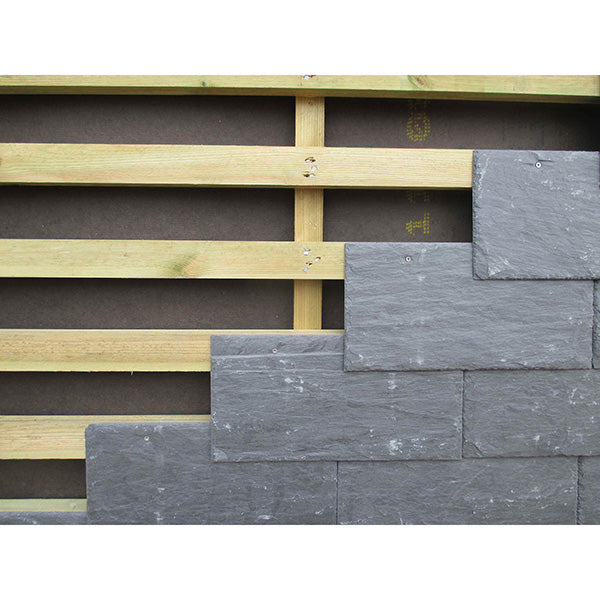 Blikngo naturskifer til facade 50x30 cm med huller