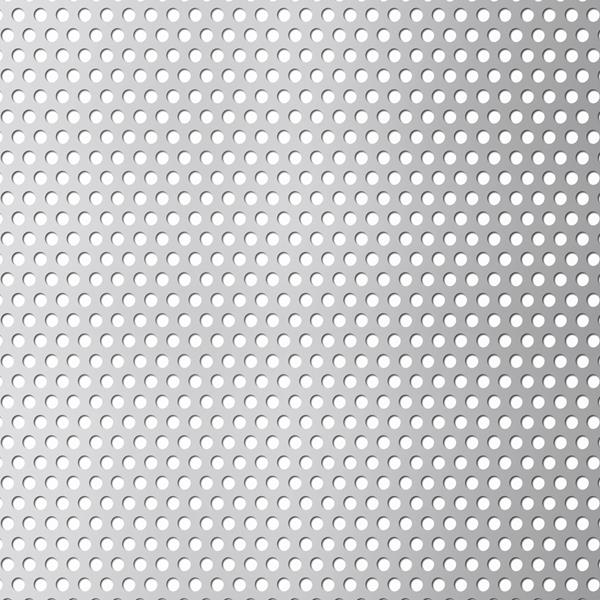 Perforeret Galvaniseret stål plade 1x1000x2000 mm runde huller Ø3 mm ...