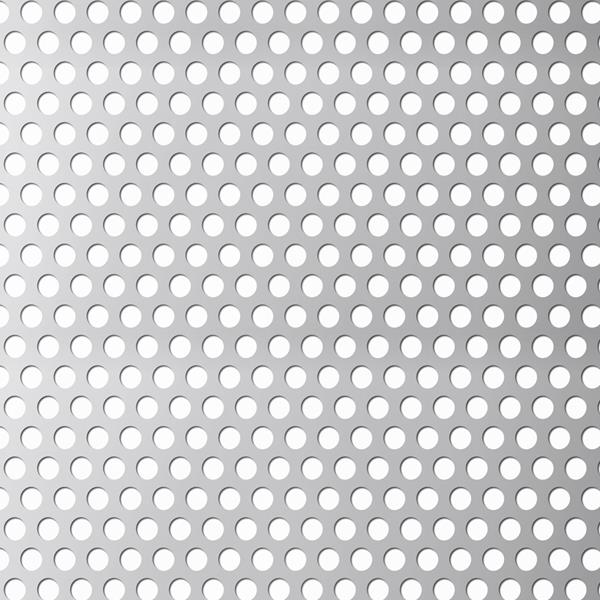 Perforeret Galvaniseret stål plade 1x1000x2000 mm runde huller Ø5 mm