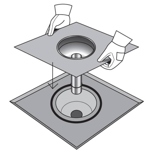 Skålbrønd Ø63x400 mm Stål/SBS O-ring Ø63x6 mm
