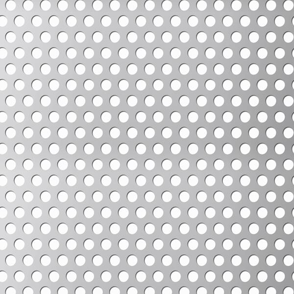 Perforeret Stål plade 1x1000x2000 mm runde huller Ø5 mm