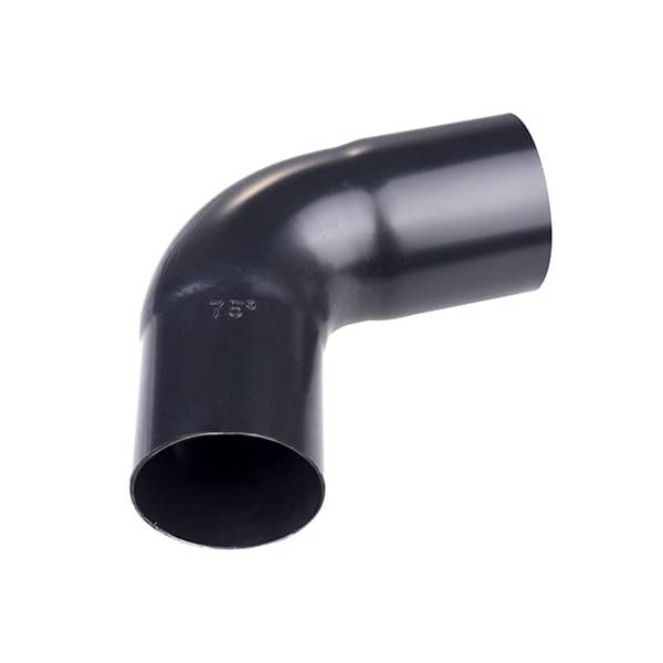 Plastmo plastic bend black Ø75 mm 75 degrees