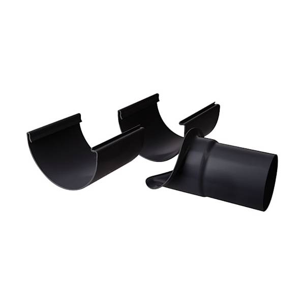Plastmo plastic adjustable spout piece black Ø75 mm no 12/150 mm