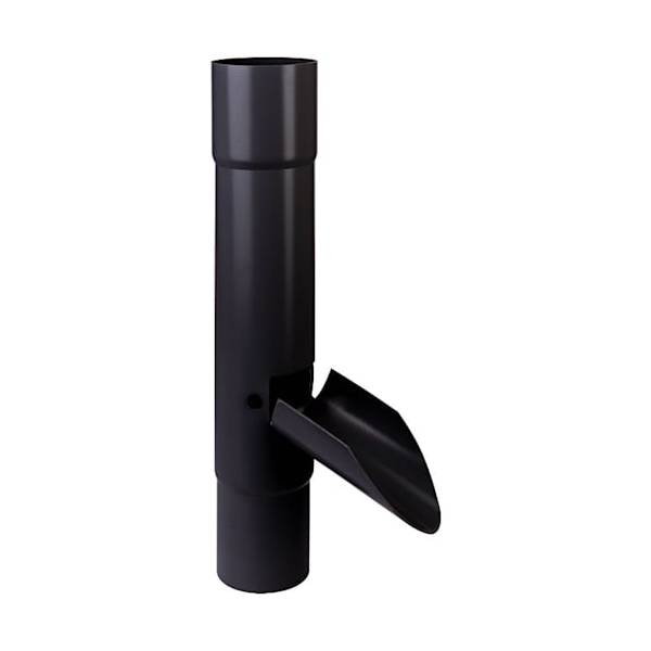 Plastmo plastic water deflector w/flap black Ø75 mm