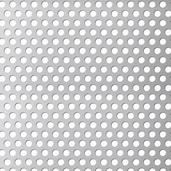 Perforeret Rustfrit stål plade 1x1000x2000 mm runde huller Ø5 mm