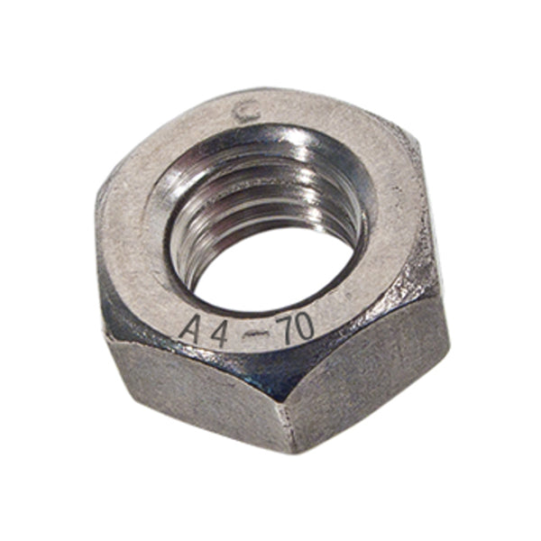 Møtrik syrefast/rustfri A4 M12, 100 stk/pakke