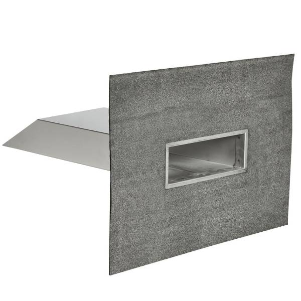 Rektangulær brønd 67 Lige flange APP 400x100x400 mm 0 grader rør fald - 45 grader rør ende