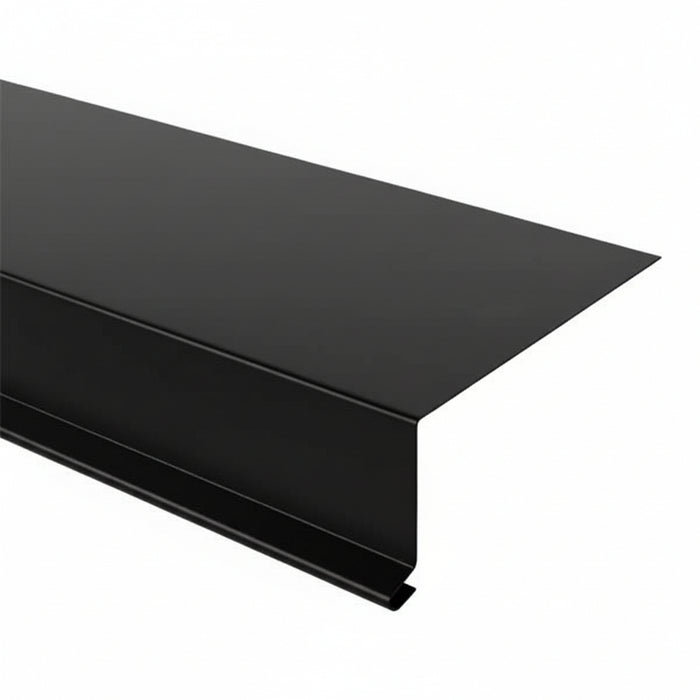 Tagfod fodblik i sortlakeret aluminium