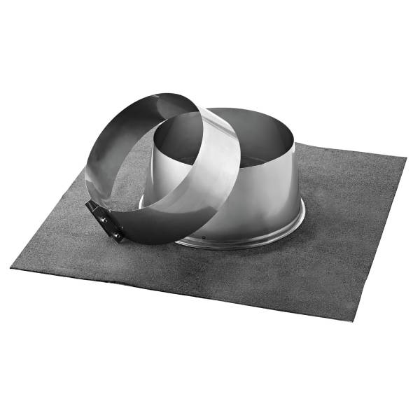 Taginddækning Ø300 mm 0-10 grader Rustfri stål/SBS PF 5000, 700x700 mm inkl standard spændekrave