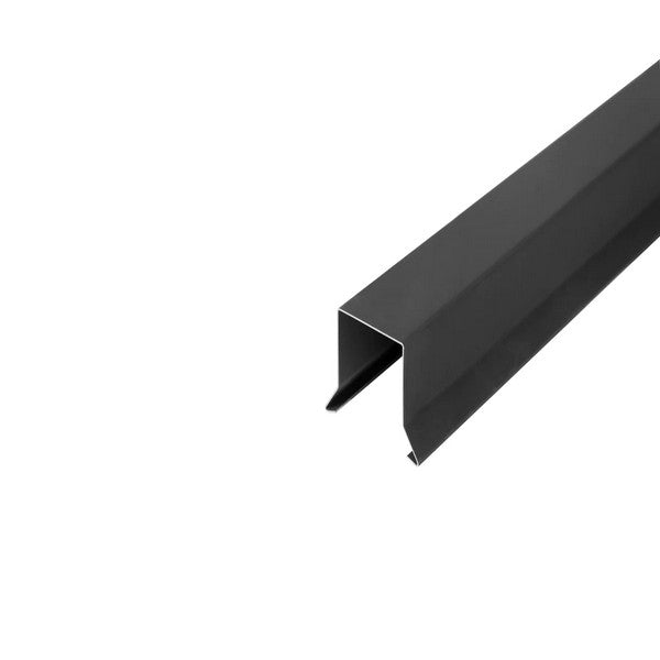 Sternkapsel 36 mm lige - SORT ZINK 20x36x1000 mm