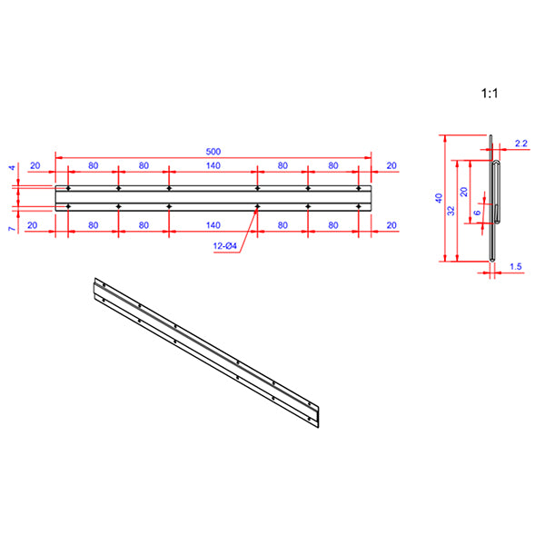 Multifals 500 mm- ZINK Natur
