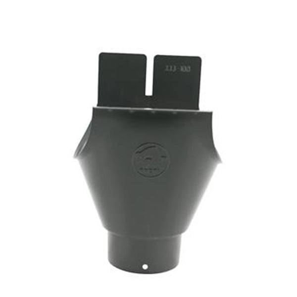 PREFA Tudstykke aluminium 280 mm 1/2-rund sort