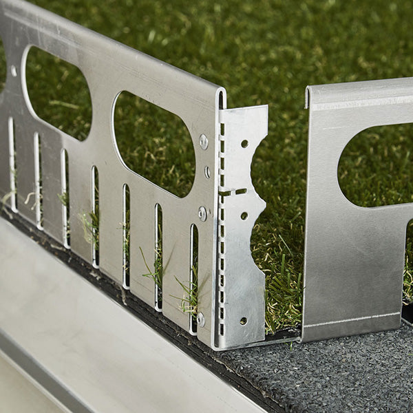 Drænprofil t/grønne tage / Sedumtag 109x78x2500 mm rustfri