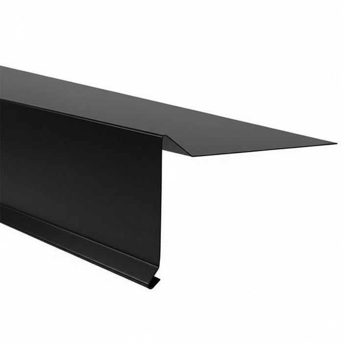 Vindskede i sortlakeret aluminium uden hjørneafklip