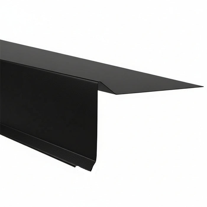 Vindskede sortlakeret aluminium med højre hjørneklip