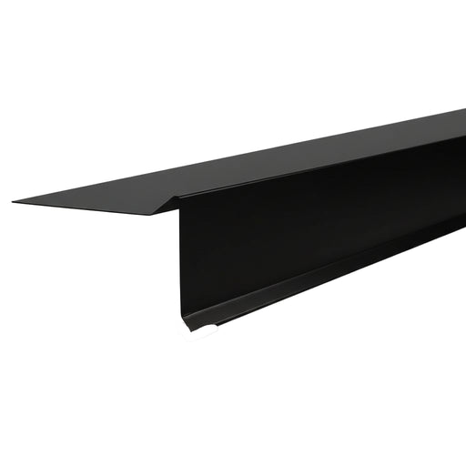 Vindskede sortlakeret aluminium med venstre hjørneafklip