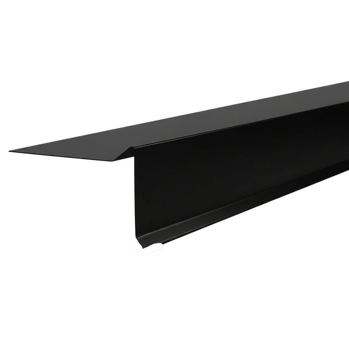 Vindskede sortlakeret aluminium med venstre hjørneafklip