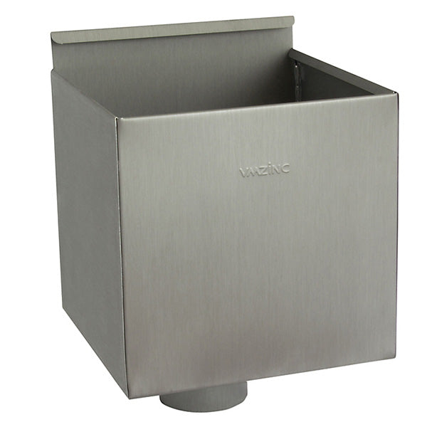 VM Zinc regnvandskasse m/studs 76 mm 220x220x220 mm quartz-zink