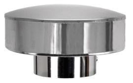 Udluftningstop t/Ø50 mm rør rustfrit stål slagregnssikker