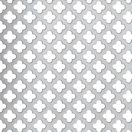 Perforeret Stål plade 1,5x1250x2500 mm kløverblad huller 12,21 mm 